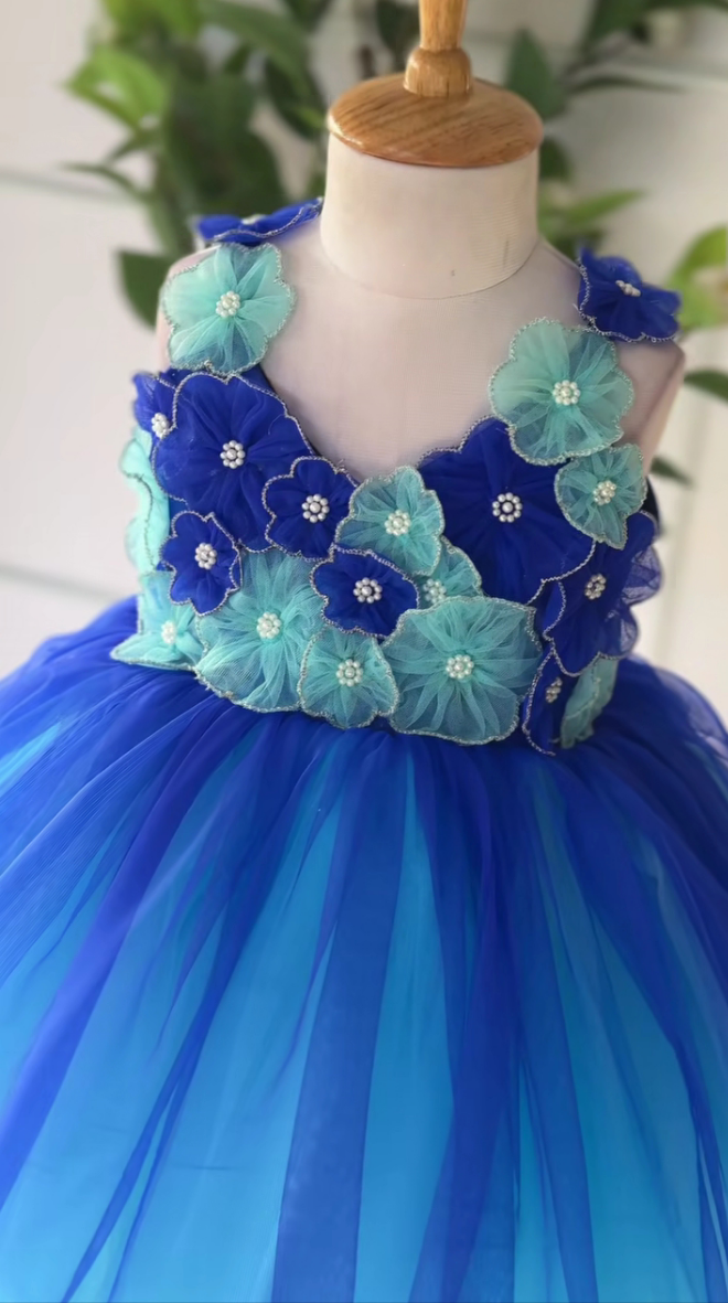 A Royal Flowers Dress | Premium Dress for Grand Celebration | Birthday Dress