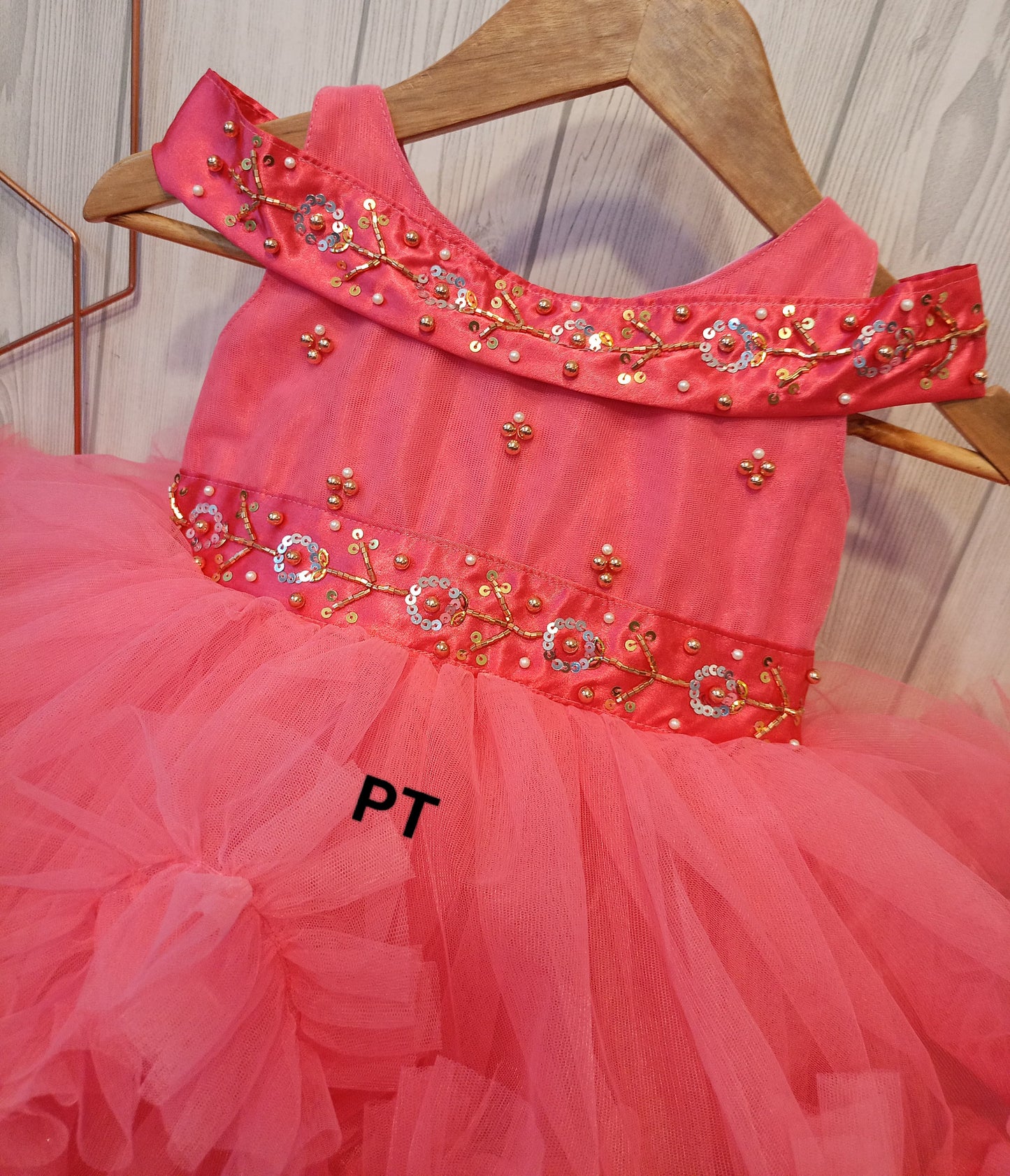 Beautiful Sequin and Handwork Cloud Ruffle Party Dress | mother daughter combo | Birthday Dress | Stunning Partywear Twining dress