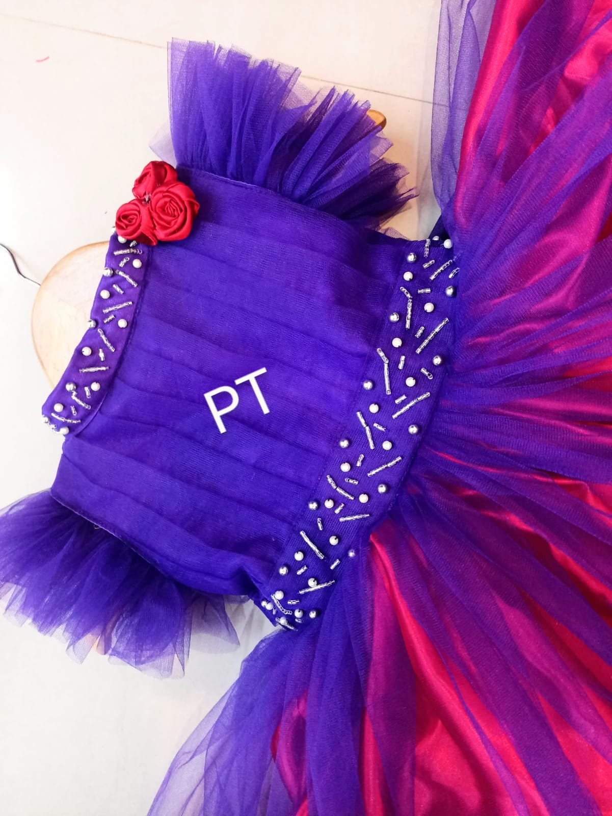 High Low Style Kid Dress | Double Shade Ruffle Design | Partywear Dress| Superhit Birthday Dress