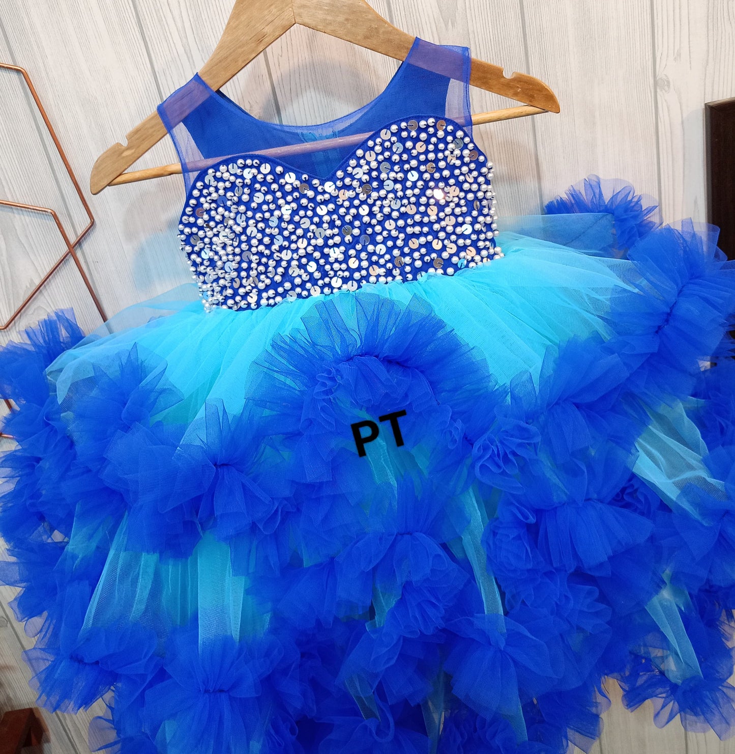 Beautiful Heavy Cloud Ruffle Party Dress | mother daughter combo | Birthday Dress for girls | Stunning Partywear Twining dress