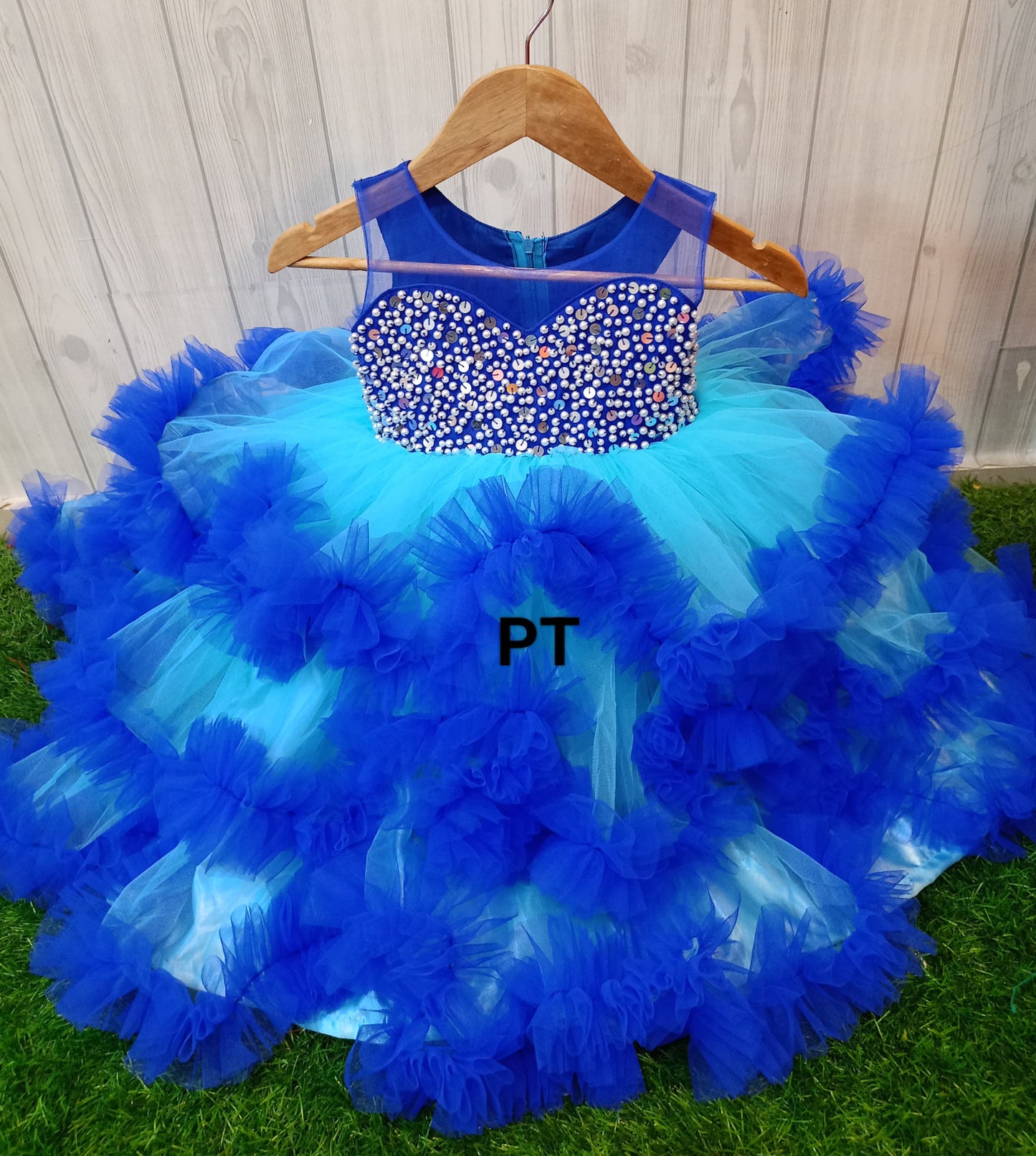 Beautiful Heavy Cloud Ruffle Party Dress | mother daughter combo | Birthday Dress for girls | Stunning Partywear Twining dress