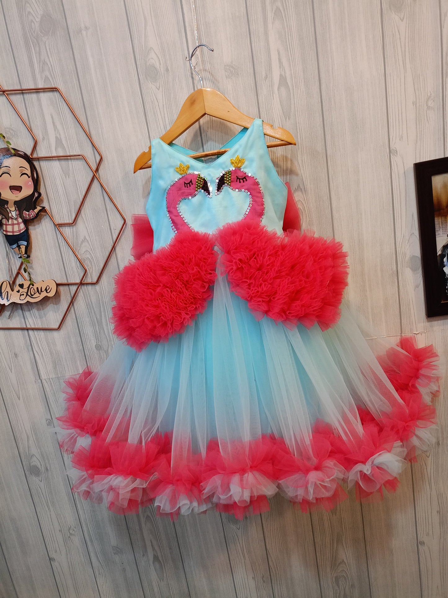 Cute Swan Theme Dress | Birthday Dress | Partywear Dress