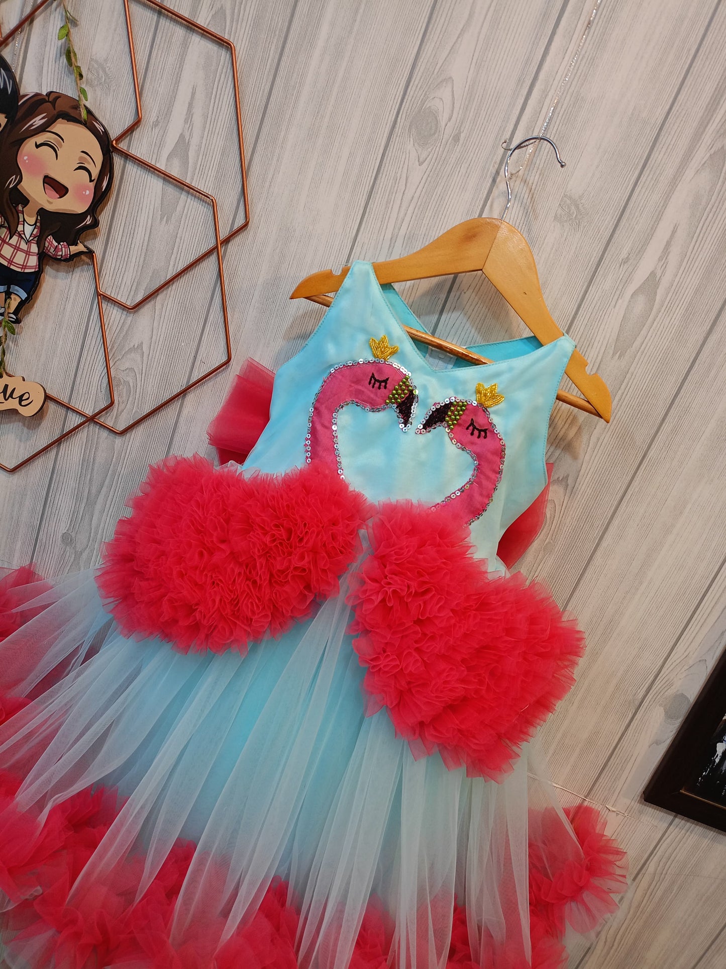 Cute Swan Theme Dress | Birthday Dress | Partywear Dress