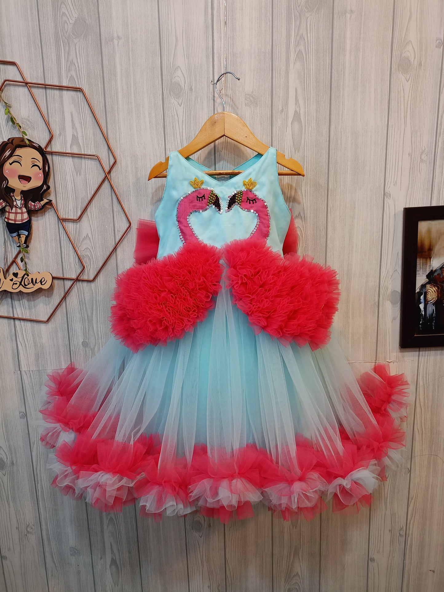 Cute Swan Theme Dress | Birthday Dress | Partywear Dress