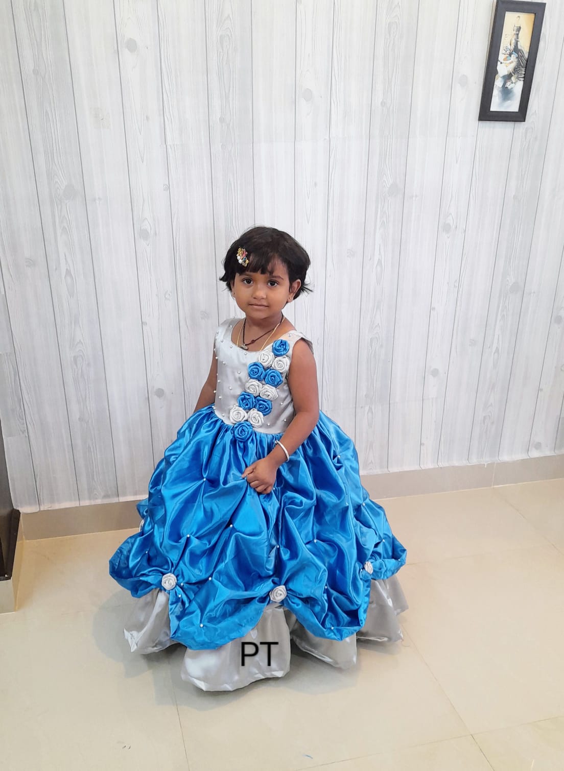Satin and Flower Partywear Dress ❤️ | Birthday Dress for Girls | Mom Daughter Combo