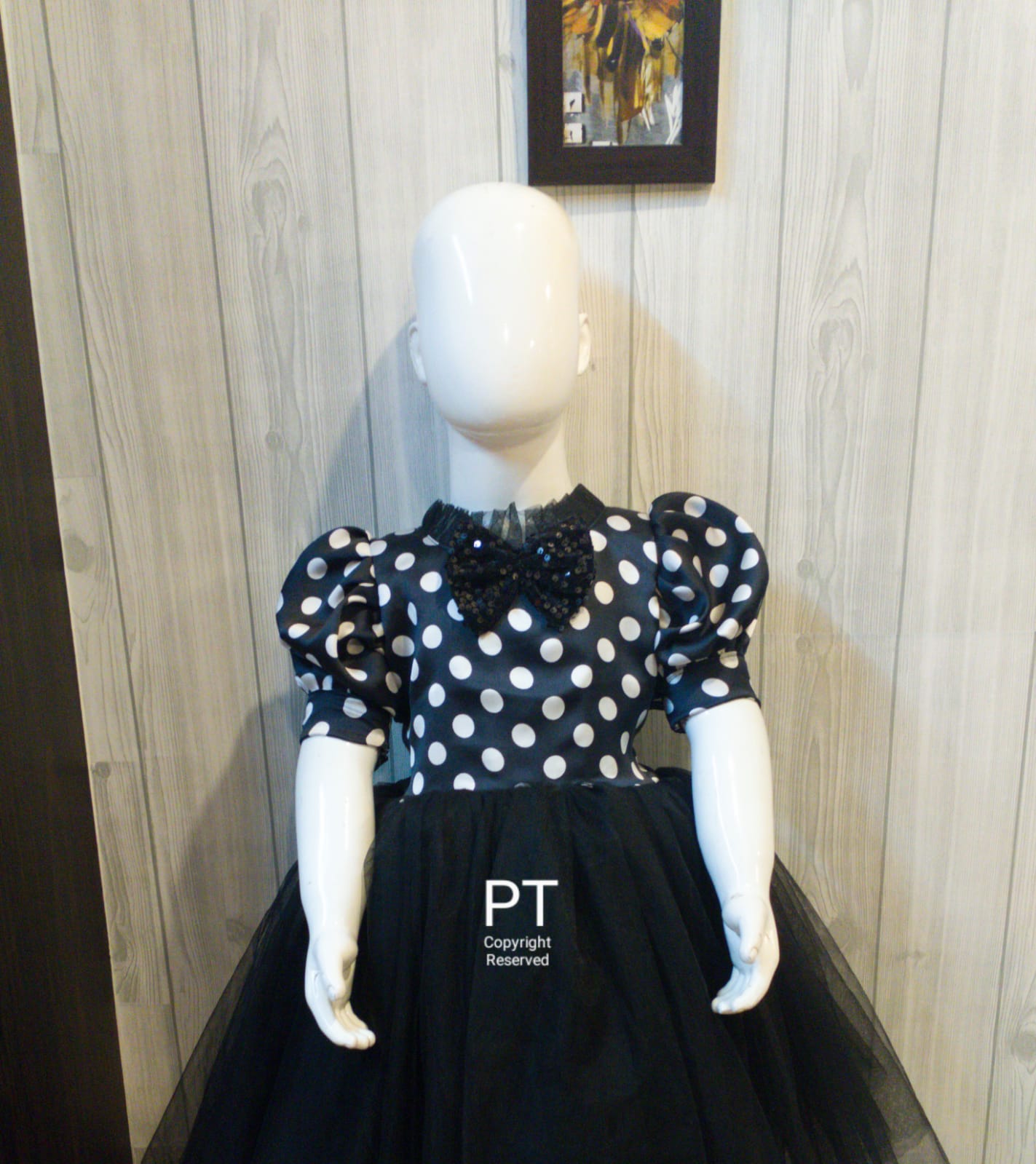 Beautiful Mock Neck Partywear Dress | Cute Birthday Dress