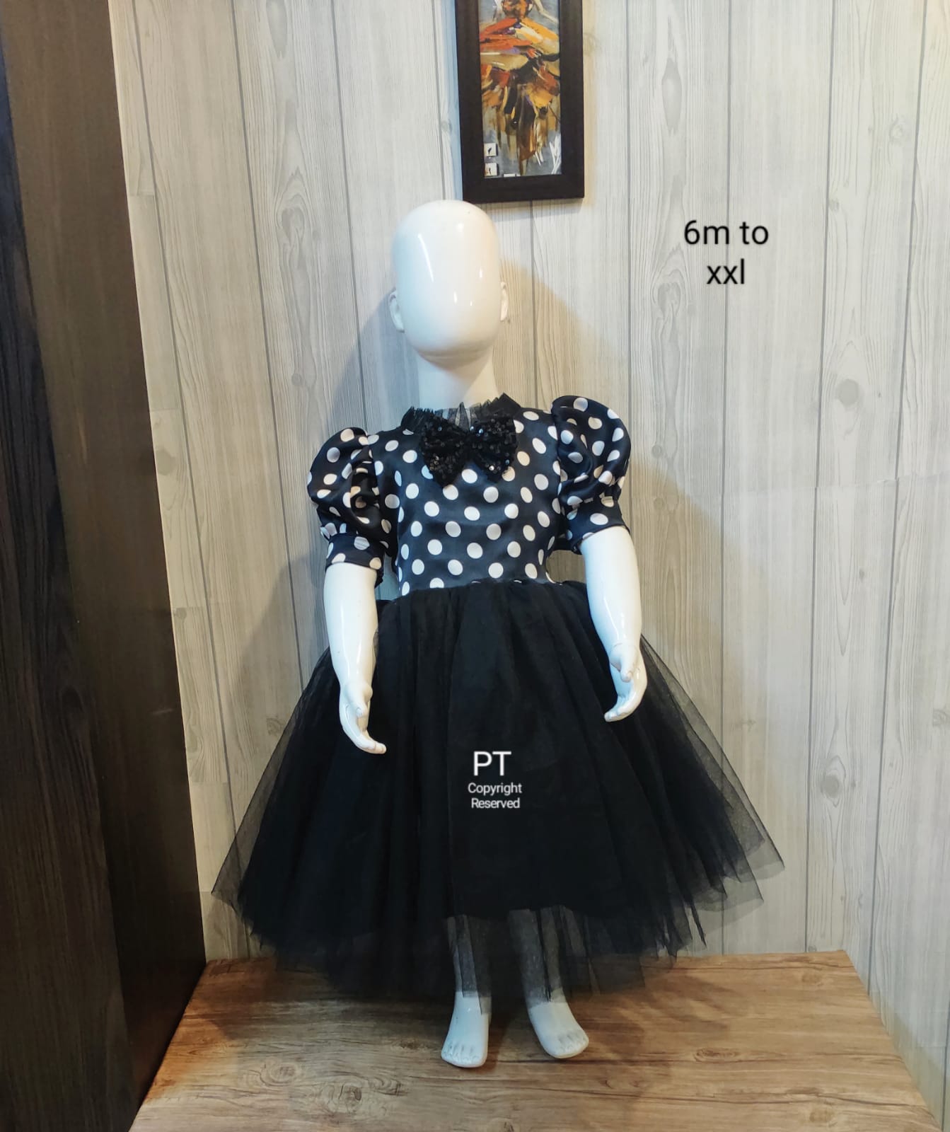 Beautiful Mock Neck Partywear Dress | Cute Birthday Dress