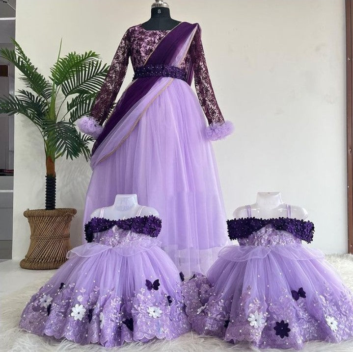 A Royal Dress for mom & daughter | Royal Birthday Dress ๐