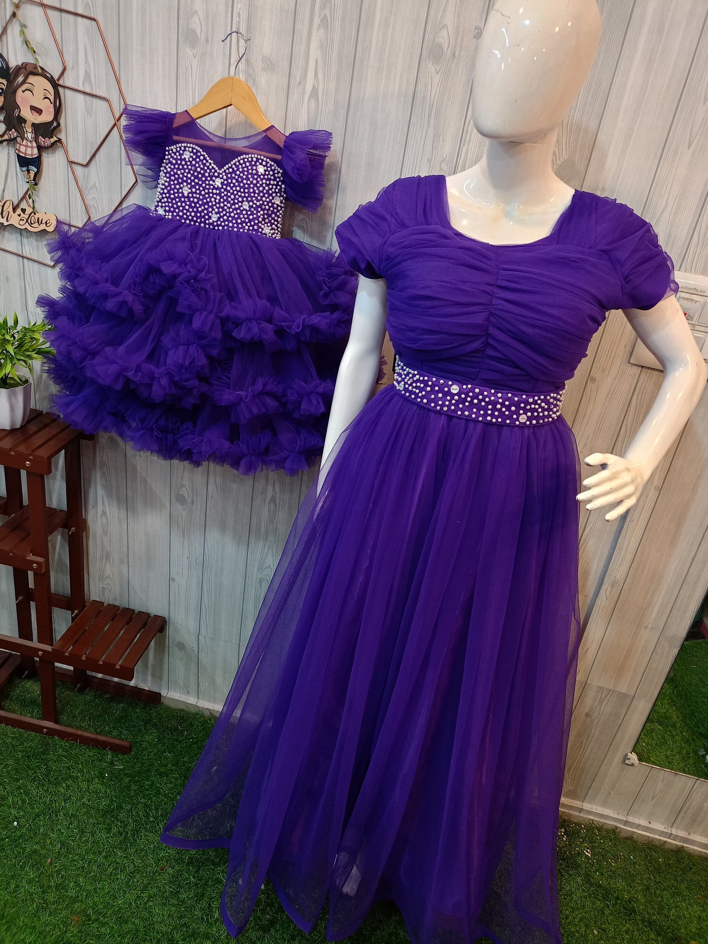 Superhit Bestselling mother daughter combo | π©βπ§ Mother Daughter Matching Frill Layered Dress β Celebrate in Style Together!