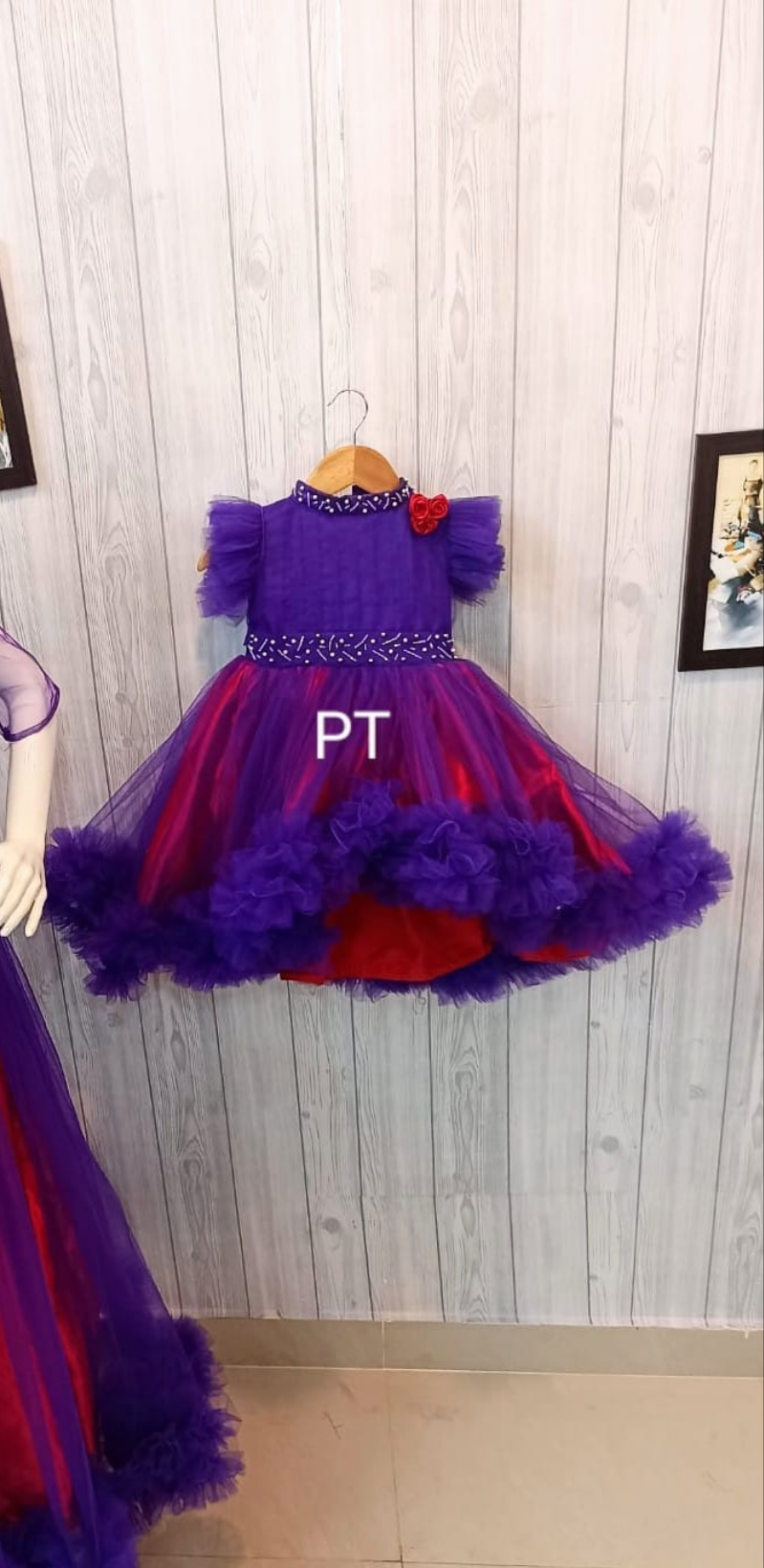 High Low Style Kid Dress | Double Shade Ruffle Design | Partywear Dress| Superhit Birthday Dress