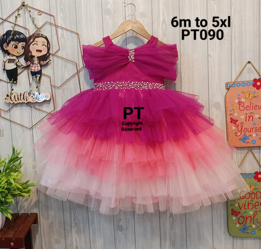 Elegant Layered Birthday Dress for Mother Daughter