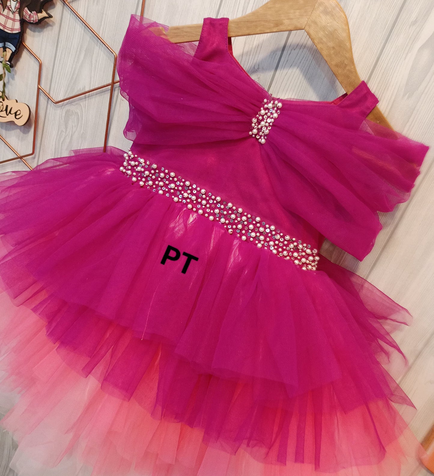 Elegant Layered Birthday Dress for Mother Daughter