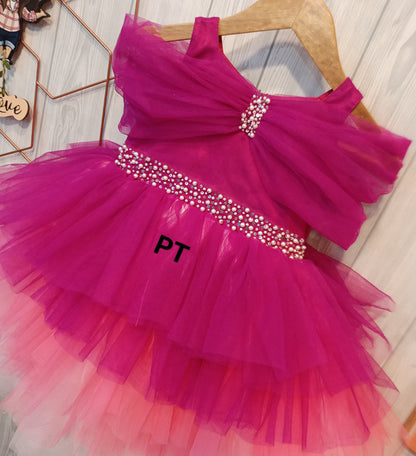 Elegant Layered Birthday Dress for Mother Daughter