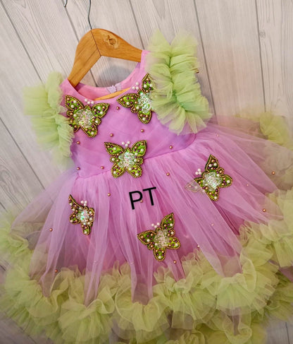 Butterfly Theme Birthday Dress | Partywear Dress | Beautiful Butterfly Dress