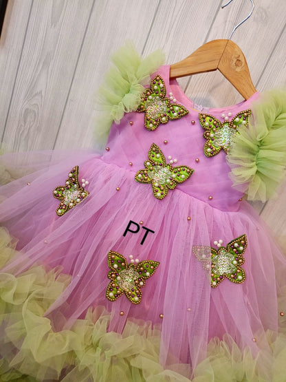 Butterfly Theme Birthday Dress | Partywear Dress | Beautiful Butterfly Dress