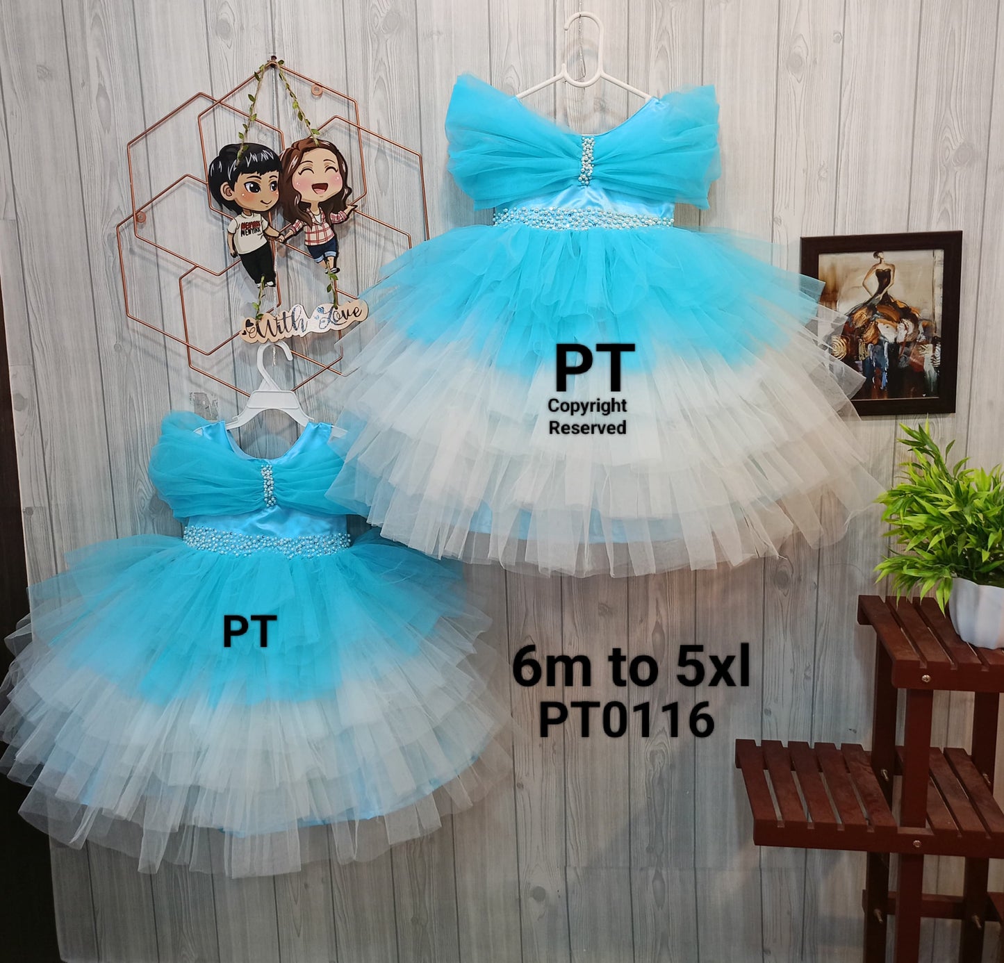 Layered Birthday Dress | Partywear Dress | mom daughter dress
