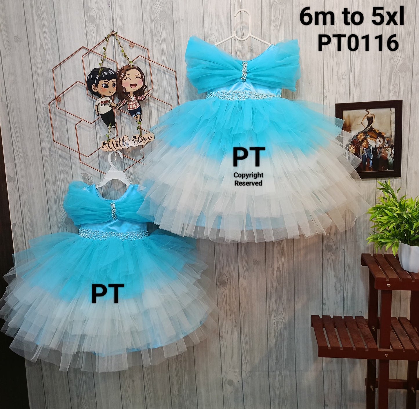Layered Birthday Dress | Partywear Dress | mom daughter dress