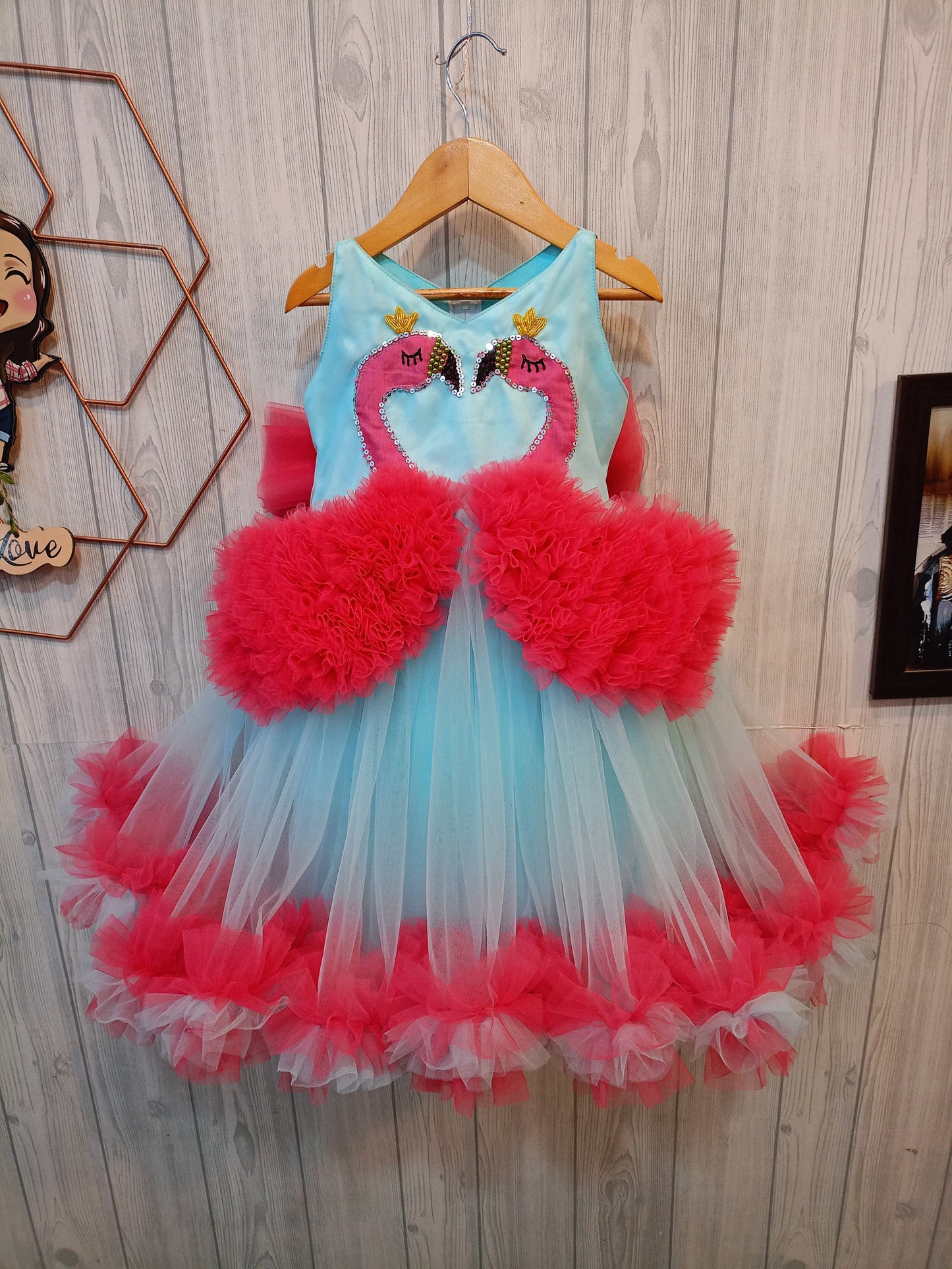 Cute Swan Theme Dress | Birthday Dress | Partywear Dress