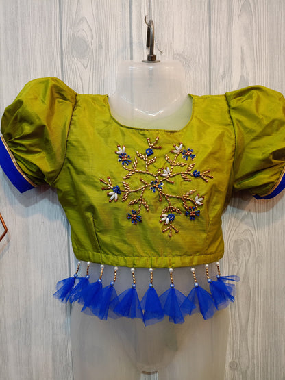 Maggam Work Lehenga Choli for mom daughter