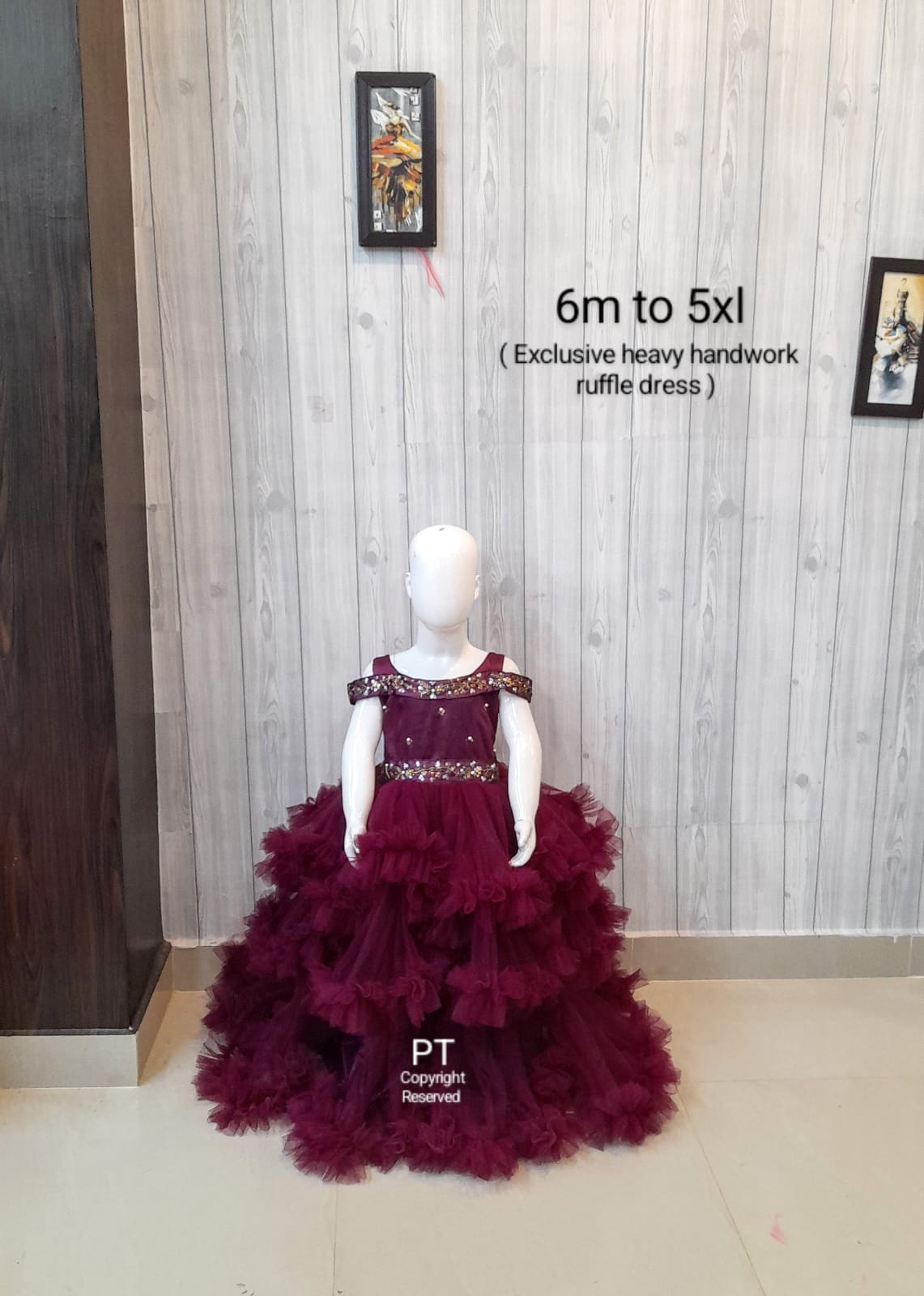Beautiful Cloud Ruffle Party Dress | mother daughter combo | Birthday Dress | Stunning Partywear Twining dress