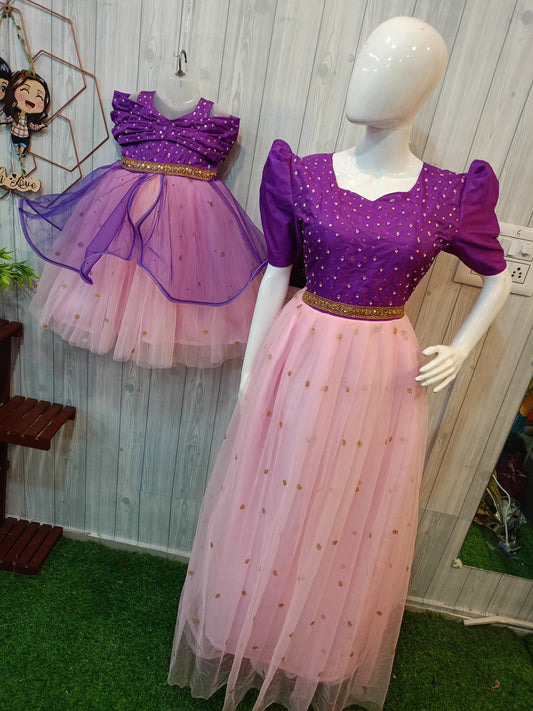 Off-Shoulder Princess Dress | Princess Style Birthday Dress | Mother Daughter Duo 💖