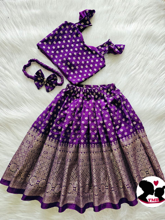 Pattu Dress | Vishu Dress | Pattu Pavadai Set