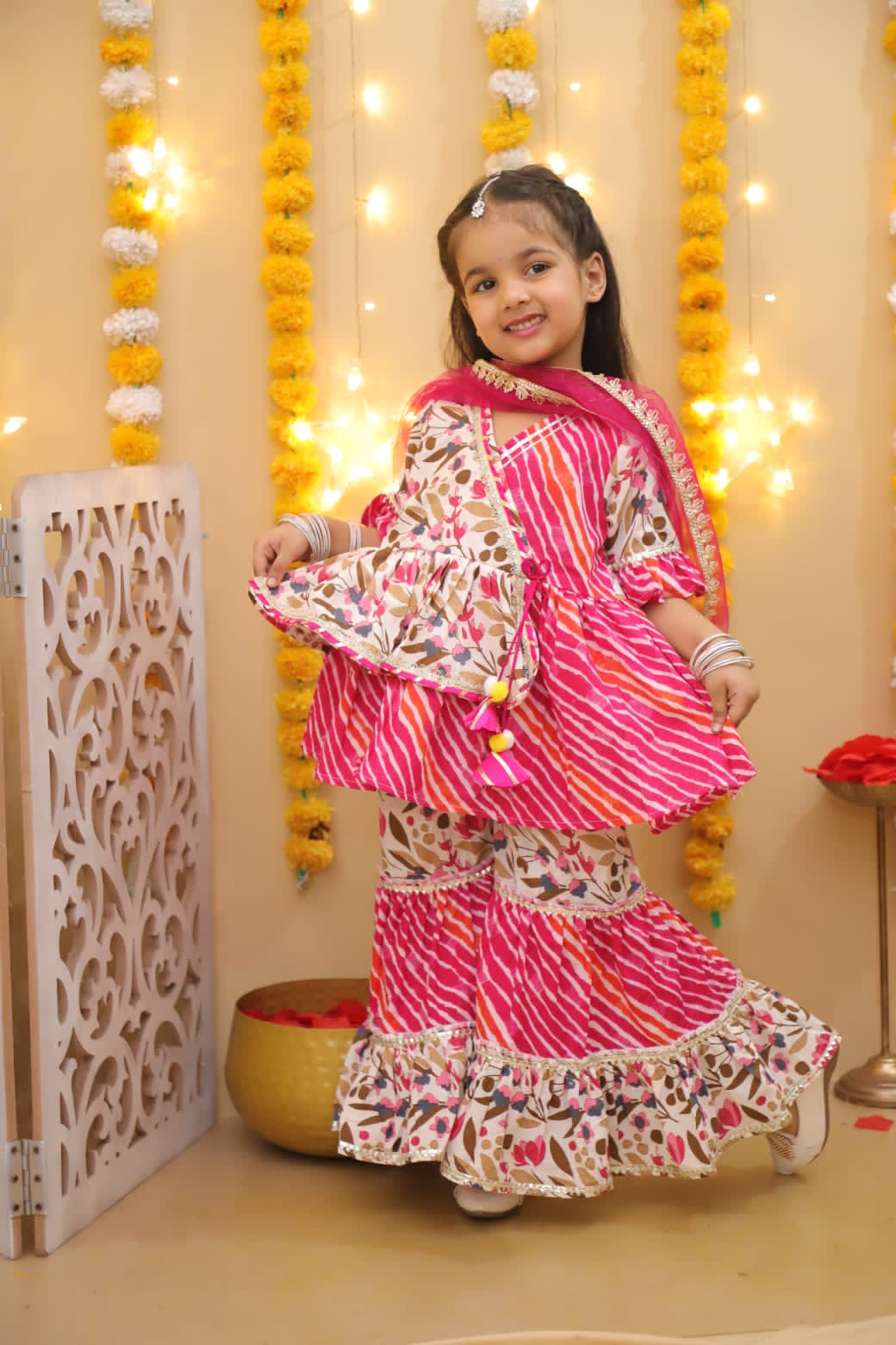 Trendy Printed Sharara & Angrakha Kurti Set – Perfect Summer Ethnic Wear for Girls 🌸✨
