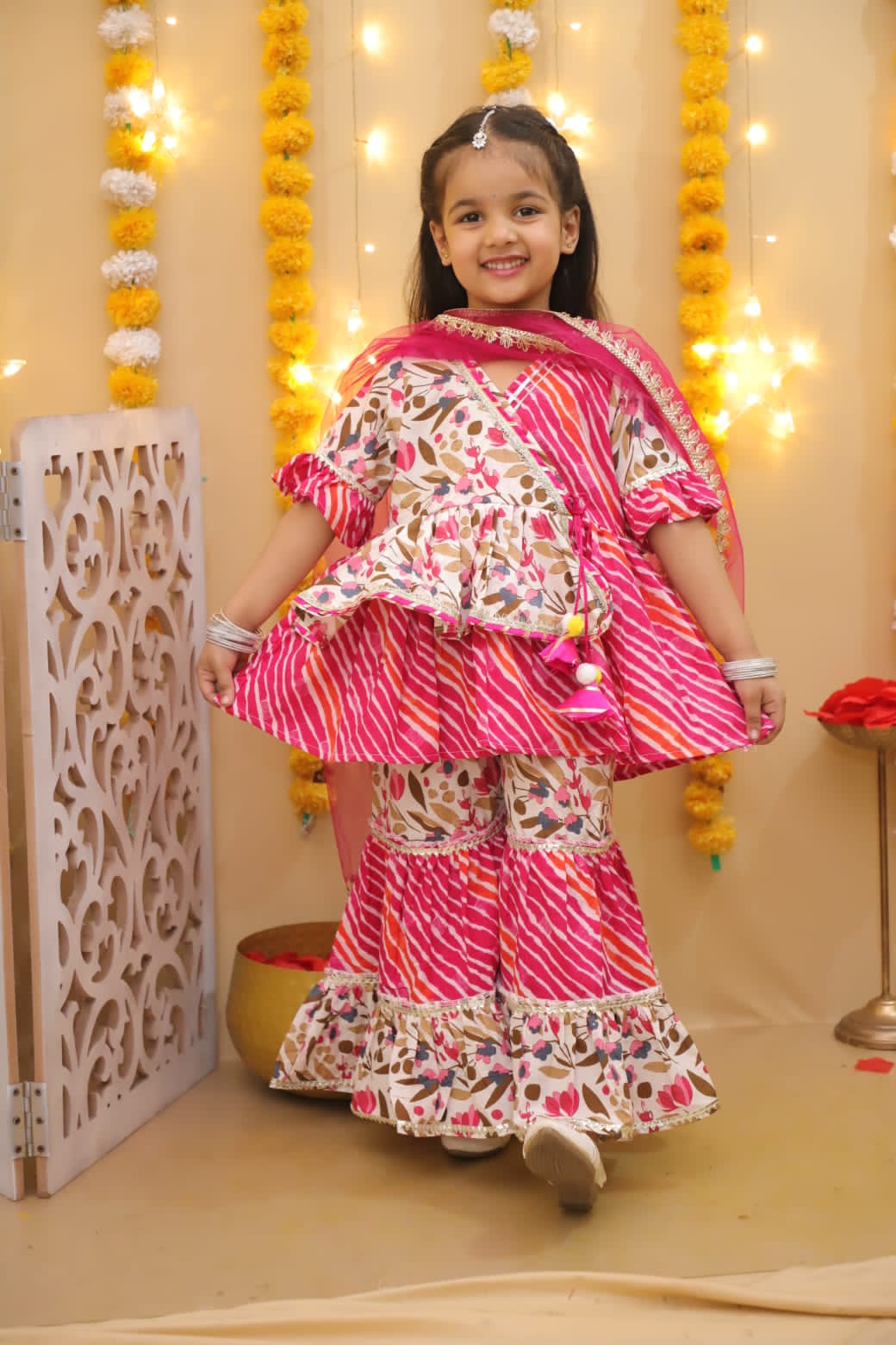 Trendy Printed Sharara & Angrakha Kurti Set – Perfect Summer Ethnic Wear for Girls 🌸✨