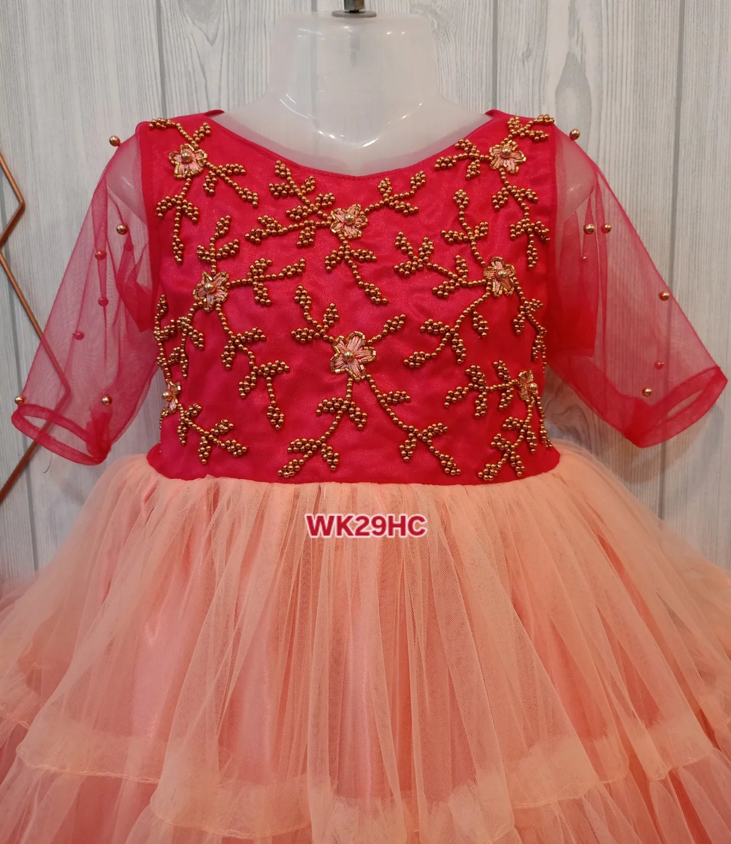 Two Frill Embroidered Birthday Dress / Party wear dress / Birthday Dress