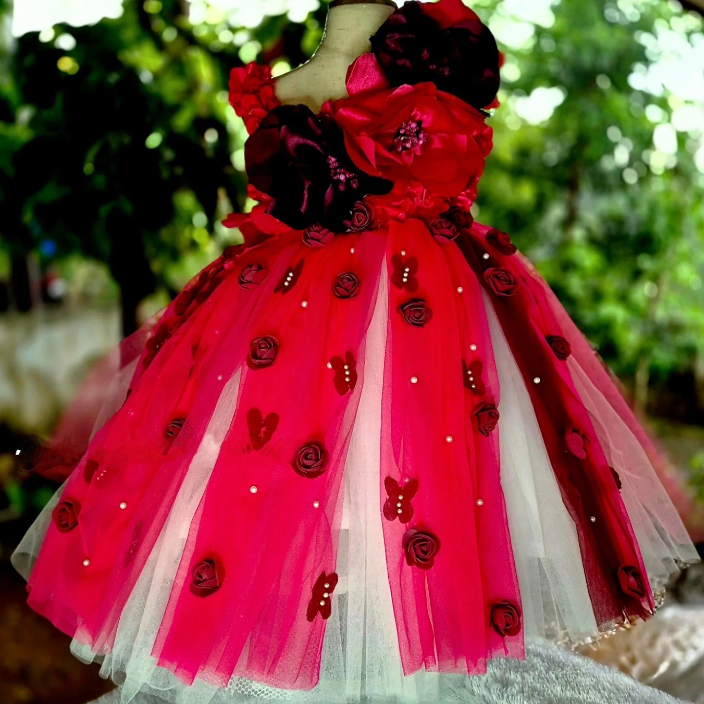 Beautiful Flower Birthday Dress | Partywear Dress with Elegant Touch of Flowers