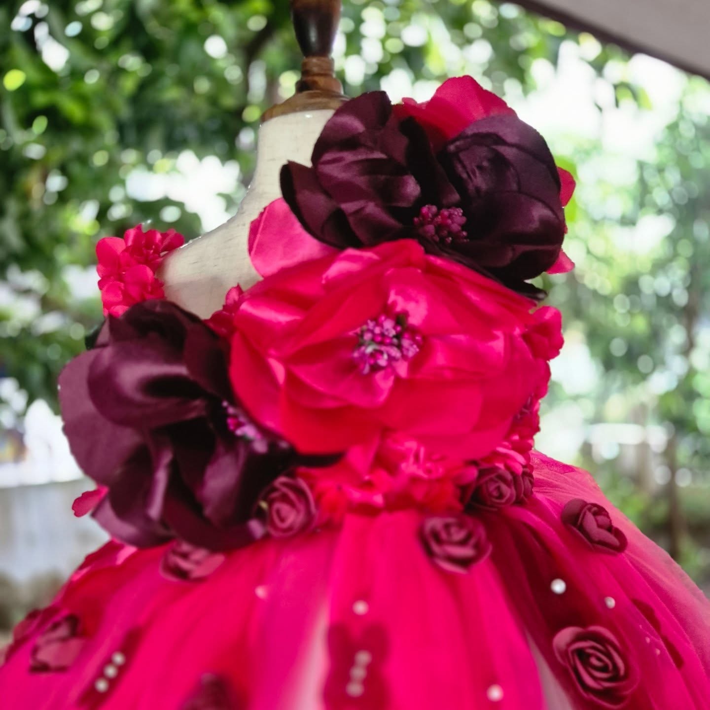 Beautiful Flower Birthday Dress | Partywear Dress with Elegant Touch of Flowers
