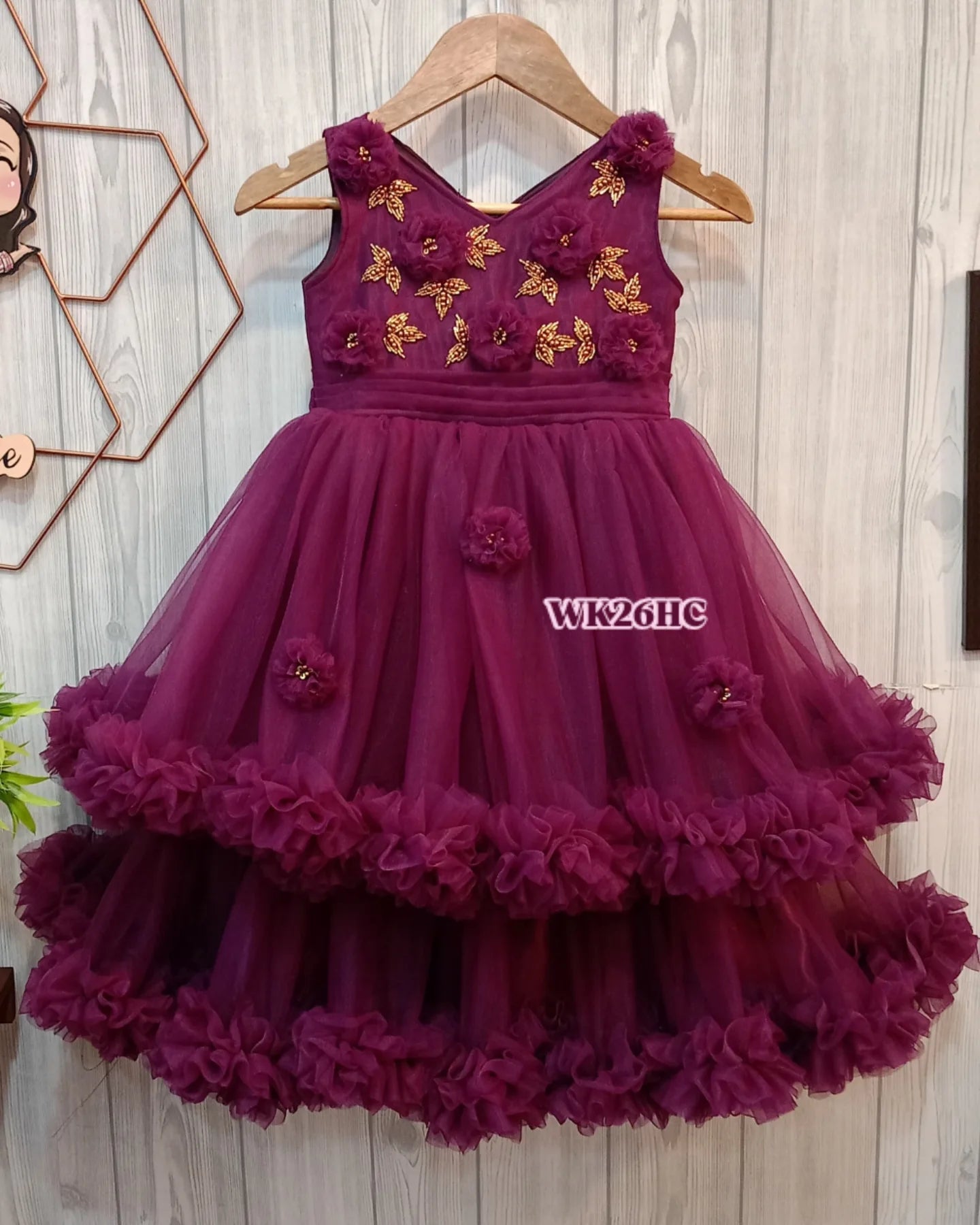 Two Frill Flower Dress | Birthday Dress