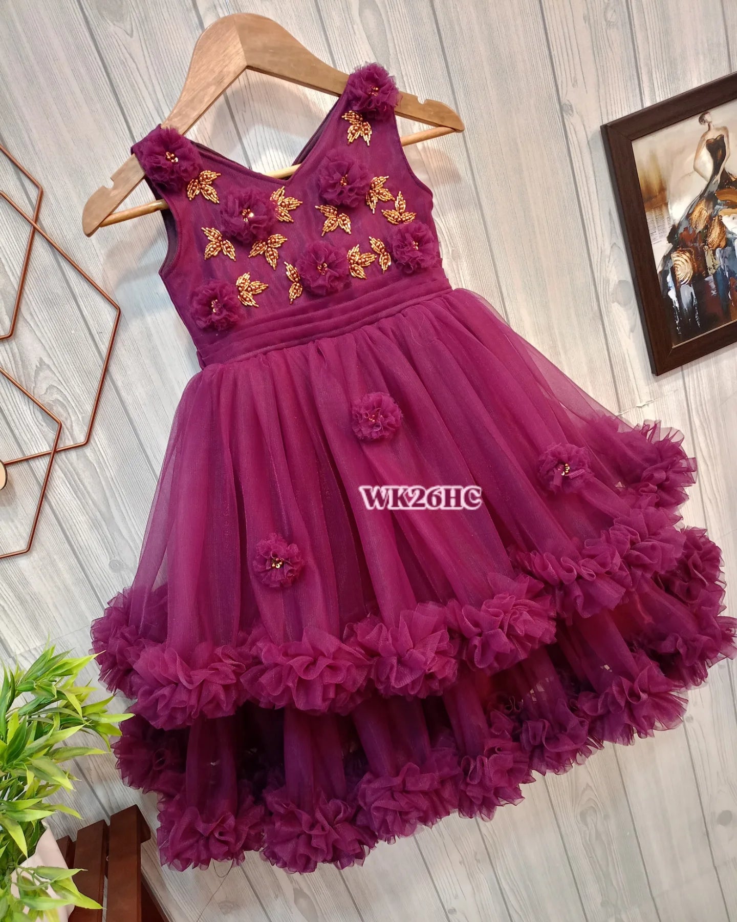 Two Frill Flower Dress | Birthday Dress