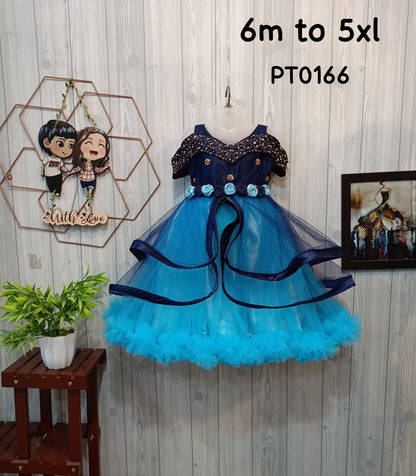 Beautiful Long Wing Layered Partywear Combo | Birthday Dress