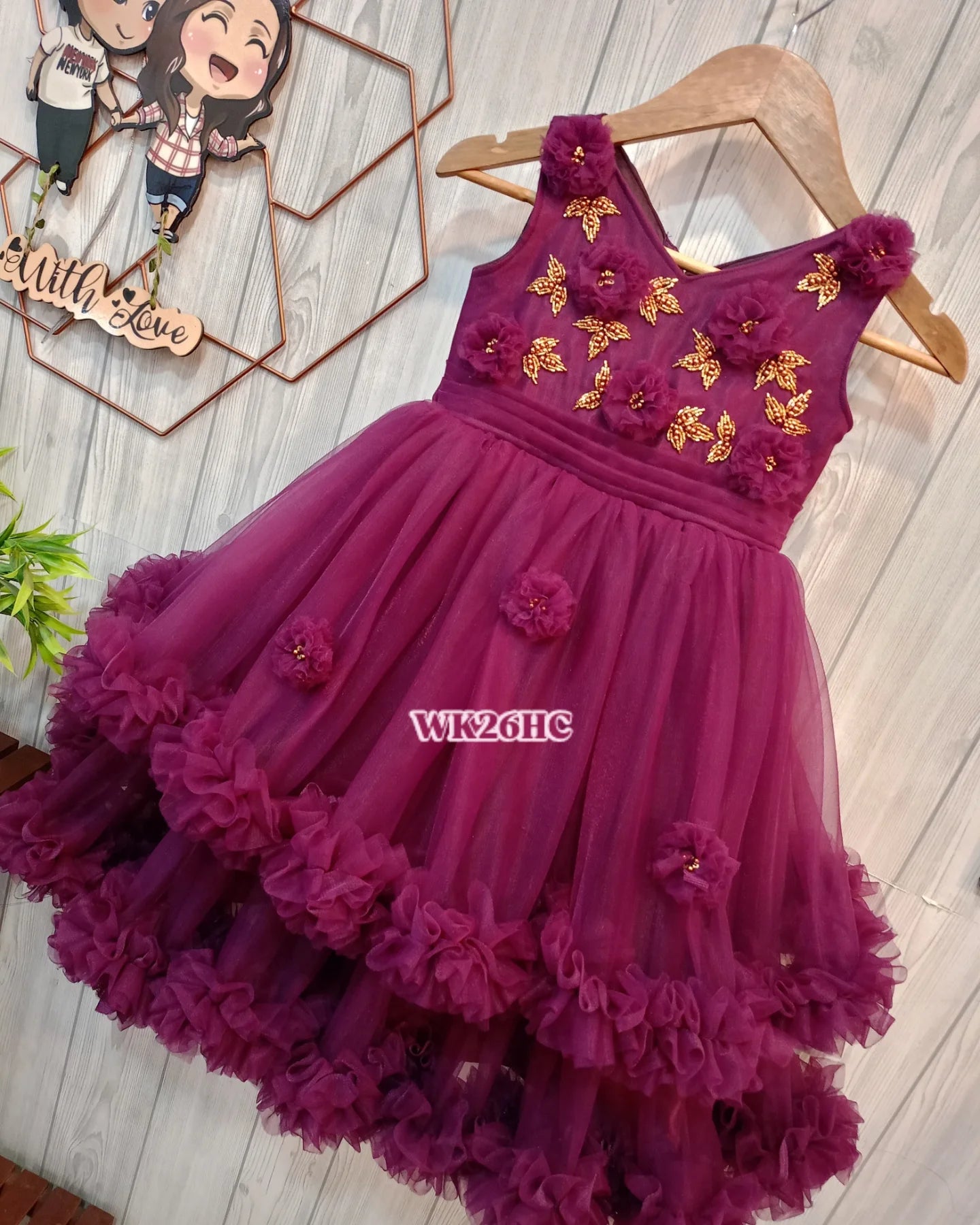 Two Frill Flower Dress | Birthday Dress