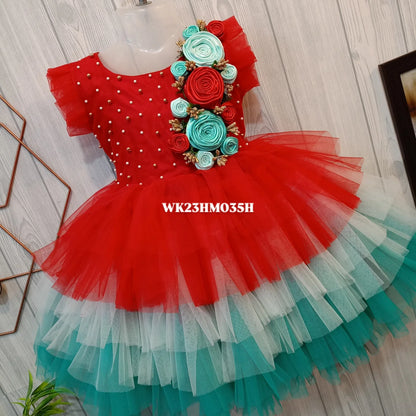 Multicolor Layered Birthday Dress