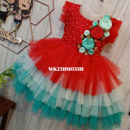 Multicolor Layered Birthday Dress