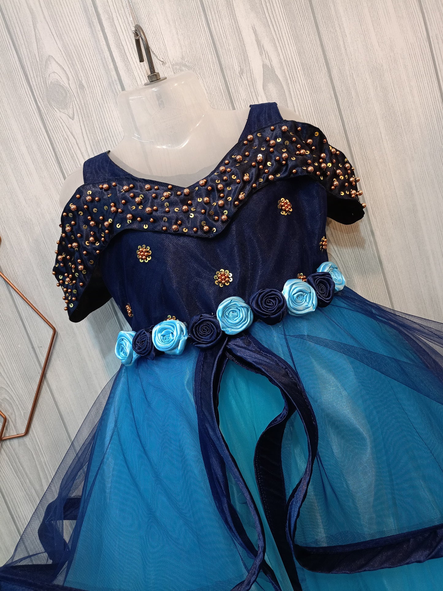 Beautiful Long Wing Layered Partywear Combo | Birthday Dress