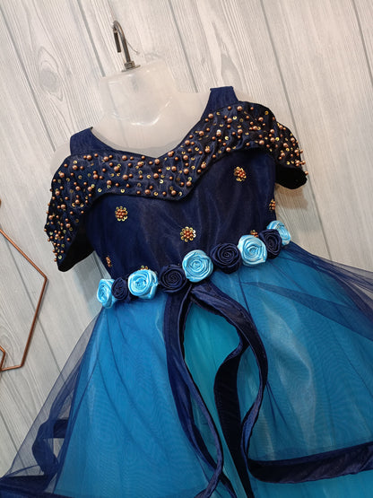 Beautiful Long Wing Layered Partywear Combo | Birthday Dress