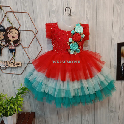 Multicolor Layered Birthday Dress