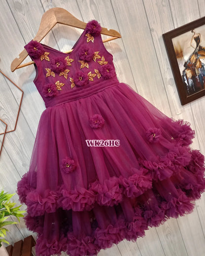 Two Frill Flower Dress | Birthday Dress