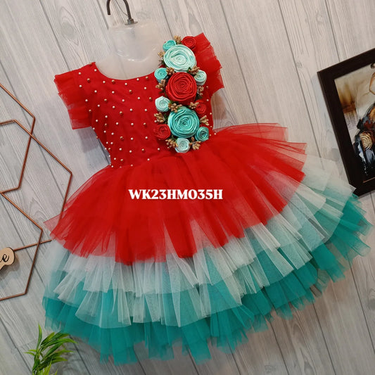 Multicolor Layered Birthday Dress