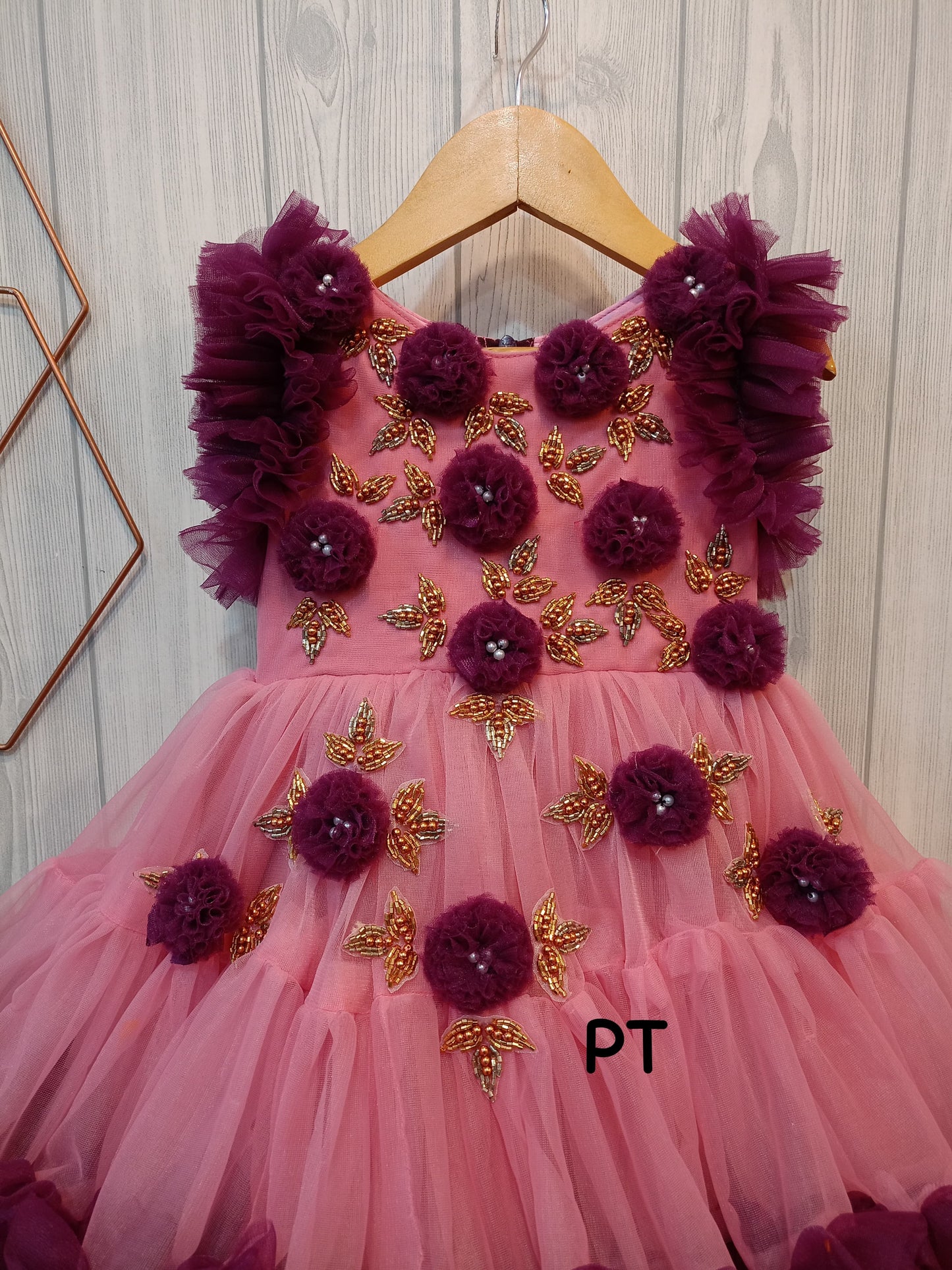 Flower Frilled Dress for Birthday | Birthday Dress | Partywear Dress