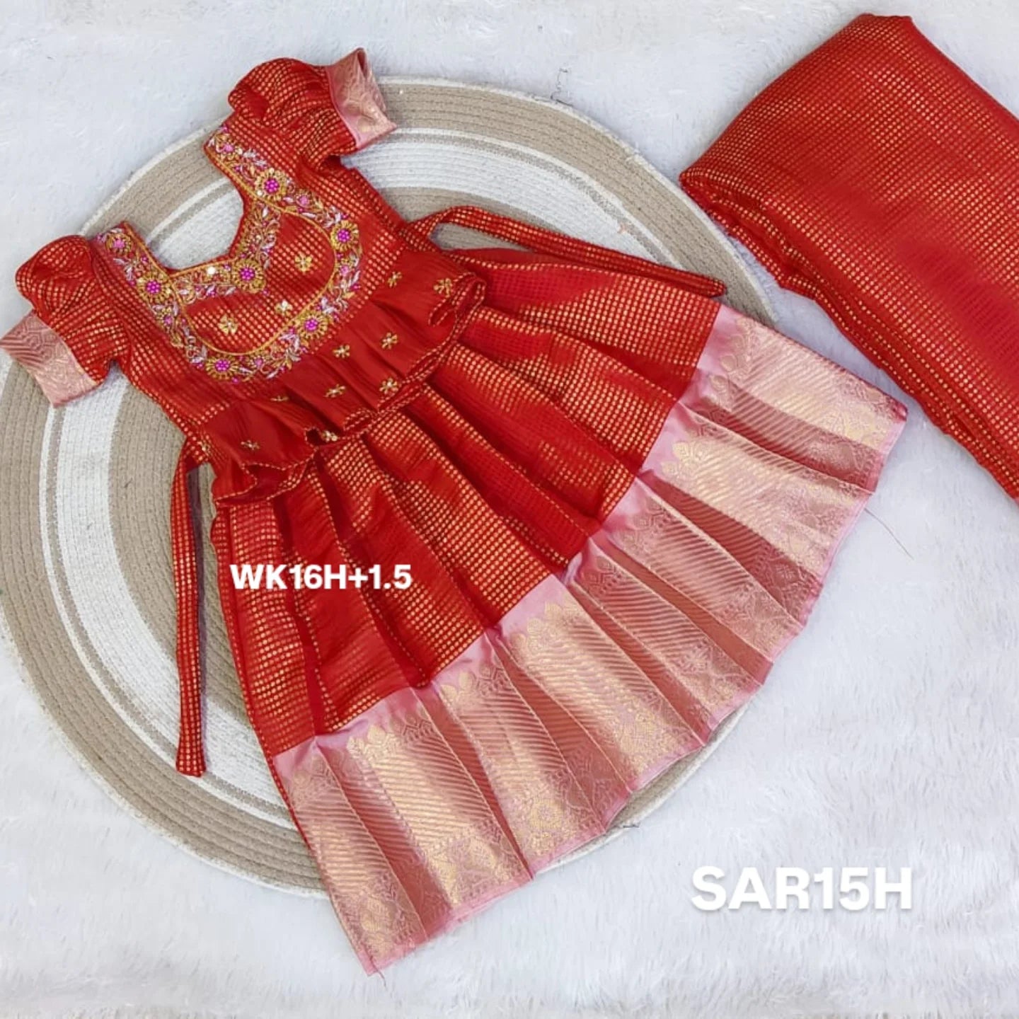 Traditional Pattu Set | Traditional Saree for mom | Dress for baby girl